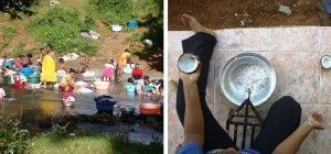 La esencia de Mayotte: Gente en el río y rayador de coco
