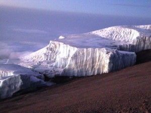 Kilimanjaro. Glaciar de la cima