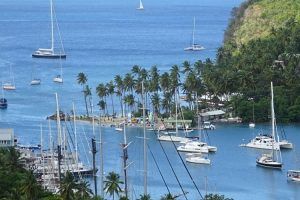 Isla de Santa Lucía. Marigot Bay
