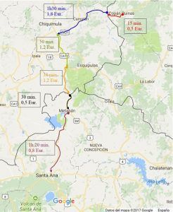 Nicaragua, Honduras y El Salvador