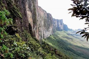 Ascendiendo la pared del monte Roraima.
