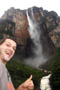 salto del ángel. Vista frontal