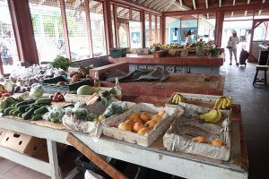 Mercado en Canouan. Islas Granadinas
