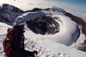 La cima del volcán Cotopaxi