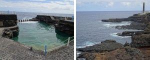 Charco azul y paisajes del noreste de La Palma