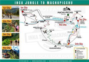 Mapa del Inca Jungle Tour
