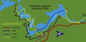 Mapa de Plitvice Lakes